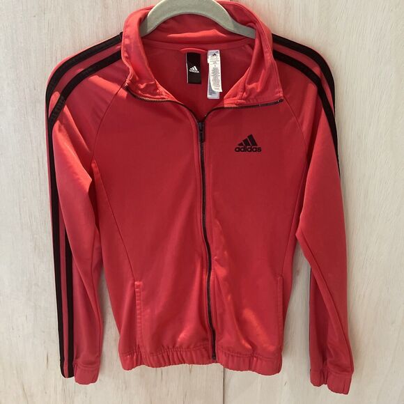 Adidas Women Track Jacket coat Activewear Leisure Full Zip Pink size XS - Picture 1 of 7